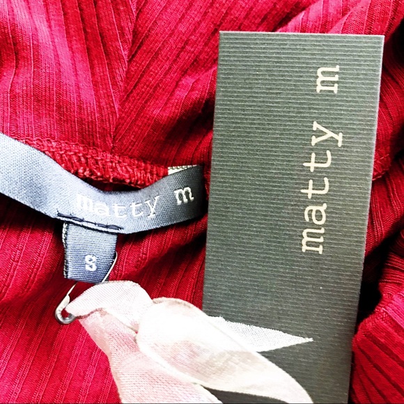 NWT Cowell neck longsleeve loose fit burgundy  red top S - Picture 7 of 8